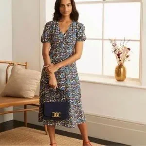 Boden Dresses Boden Tessa Midi Tea Dress In Multicolored Ditsy
